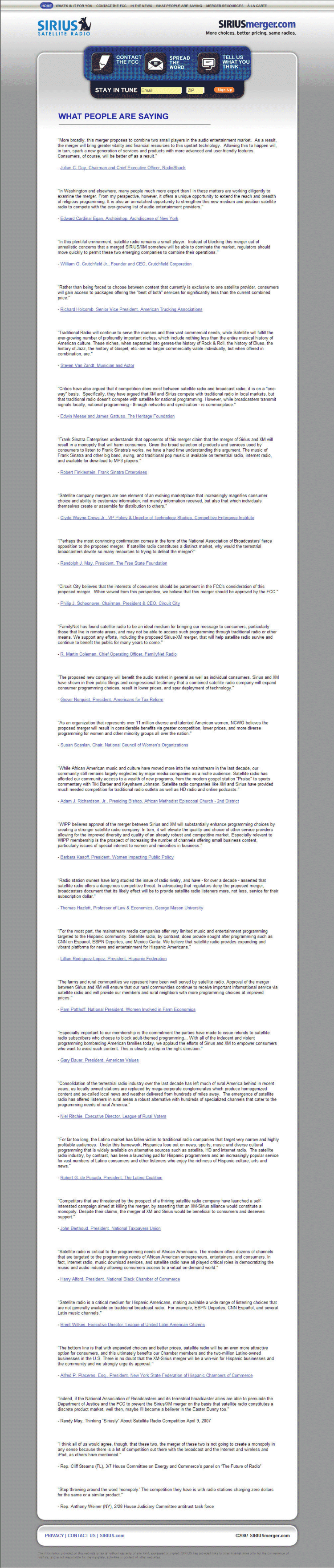 (WHAT PEOPLE ARE SAYING)