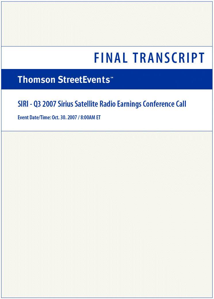 (TRANSCRIPT COVER)