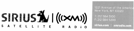 [LETTERHEAD OF SIRIUS XM RADIO INC.]